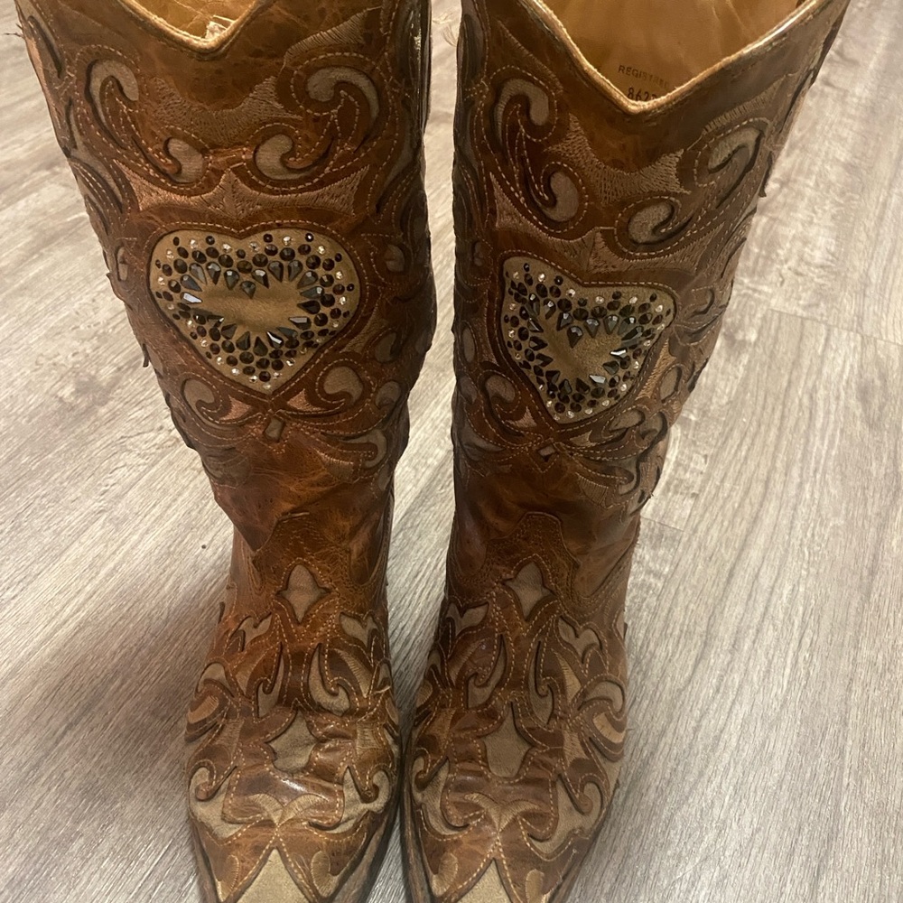 Corral vintage boots with heart bling - Picture 5 of 9